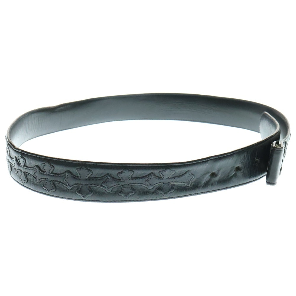 CHROME HEARTS(クロムハーツ) 1.5 STRAP CEMETERY 1.5inchセメタリークロスパッチ レザーベルト ブラック