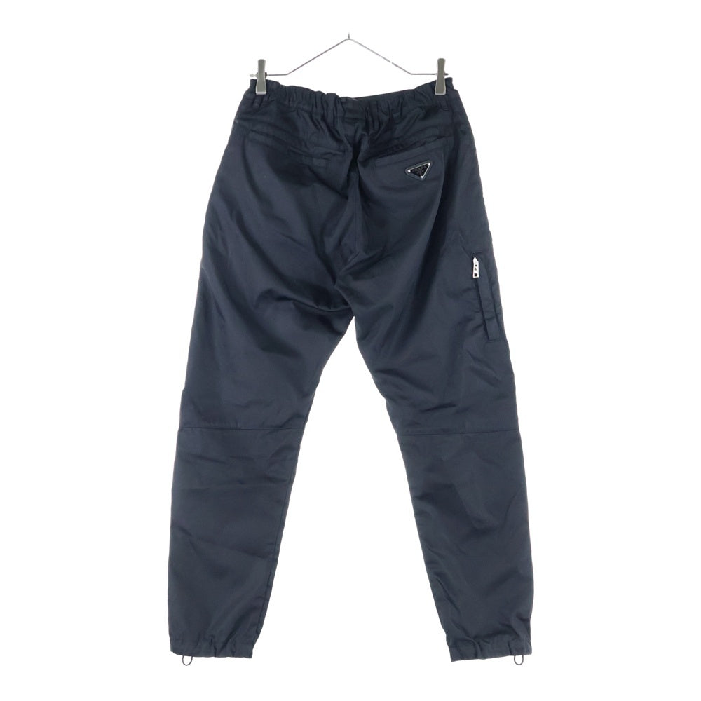 PRADA(プラダ) トライアングルロゴ ドローコード ジップアップ リナイロン トラウザーパンツ ブラック SPH66 S202 1WQ8