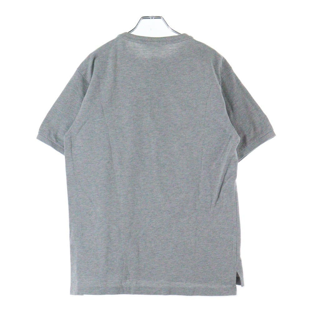 LACOSTE(ラコステ) 鹿の子 ヘンリーネック 半袖ポロシャツ グレー PH528E