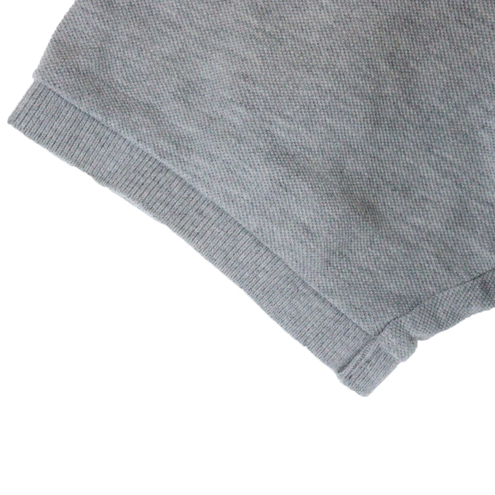 LACOSTE(ラコステ) 鹿の子 ヘンリーネック 半袖ポロシャツ グレー PH528E