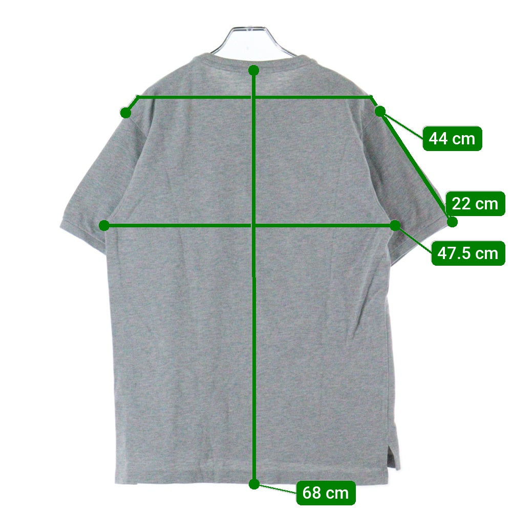 LACOSTE(ラコステ) 鹿の子 ヘンリーネック 半袖ポロシャツ グレー PH528E