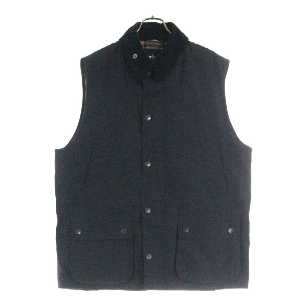 Barbour(バブアー) 23SS BEDALE VEST ジップアップ ビデイル オイルド ベスト ブラック 232MGIS002