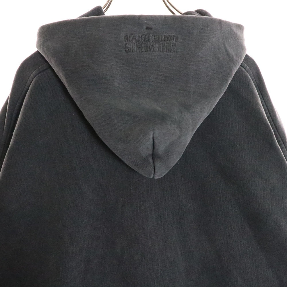 VETEMENTS(ヴェトモン) 23SS ロゴ刺繍 プルオーバー スウェットパーカー フーディ チャコールグレー UE63HD445B
