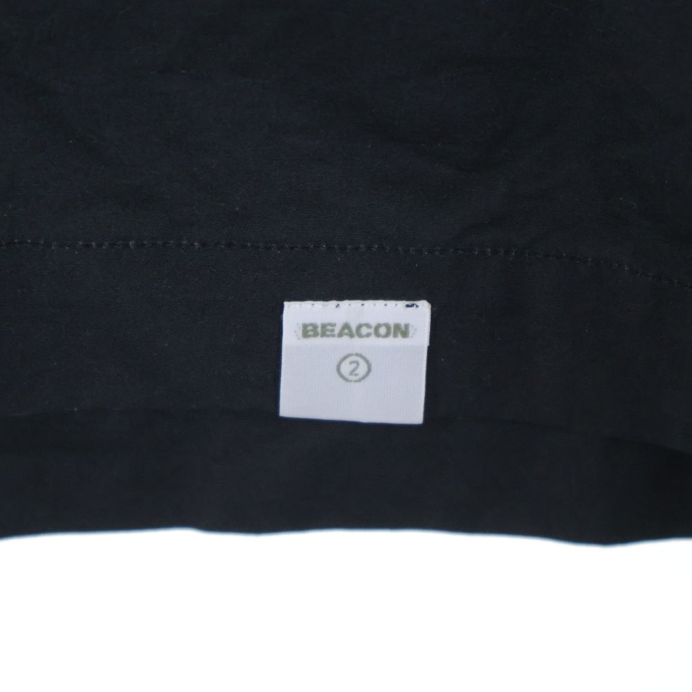 kolor BEACON(カラービーコン) 22SS タイプライターコーティング半袖シャツ ブラック 22SBM-B02135