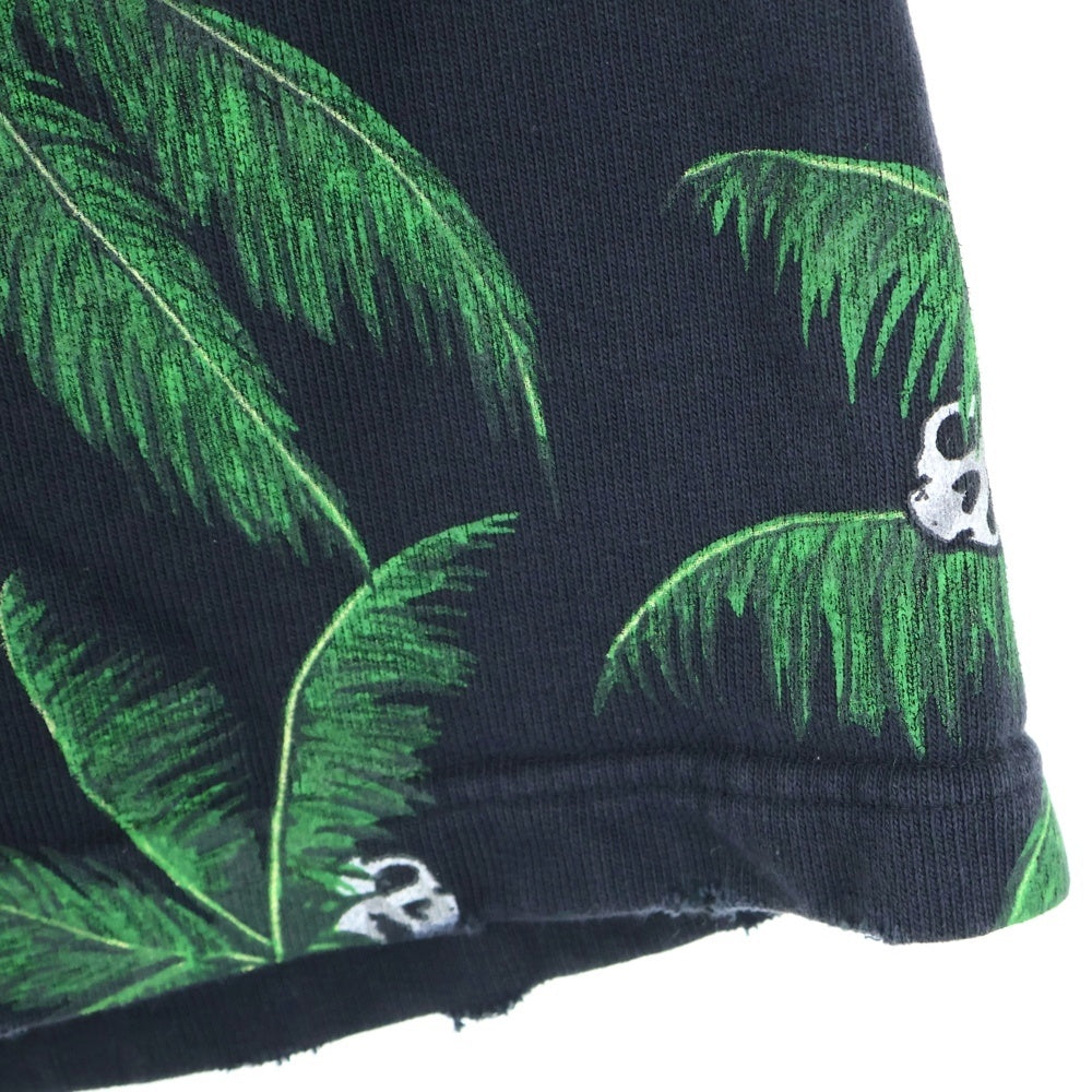 Palm Angels(パームエンジェルス) 23SS グラフィティー ロゴプリント スウェット ショーツ ショート ハーフパンツ ブラック PMCI01S23FLE004