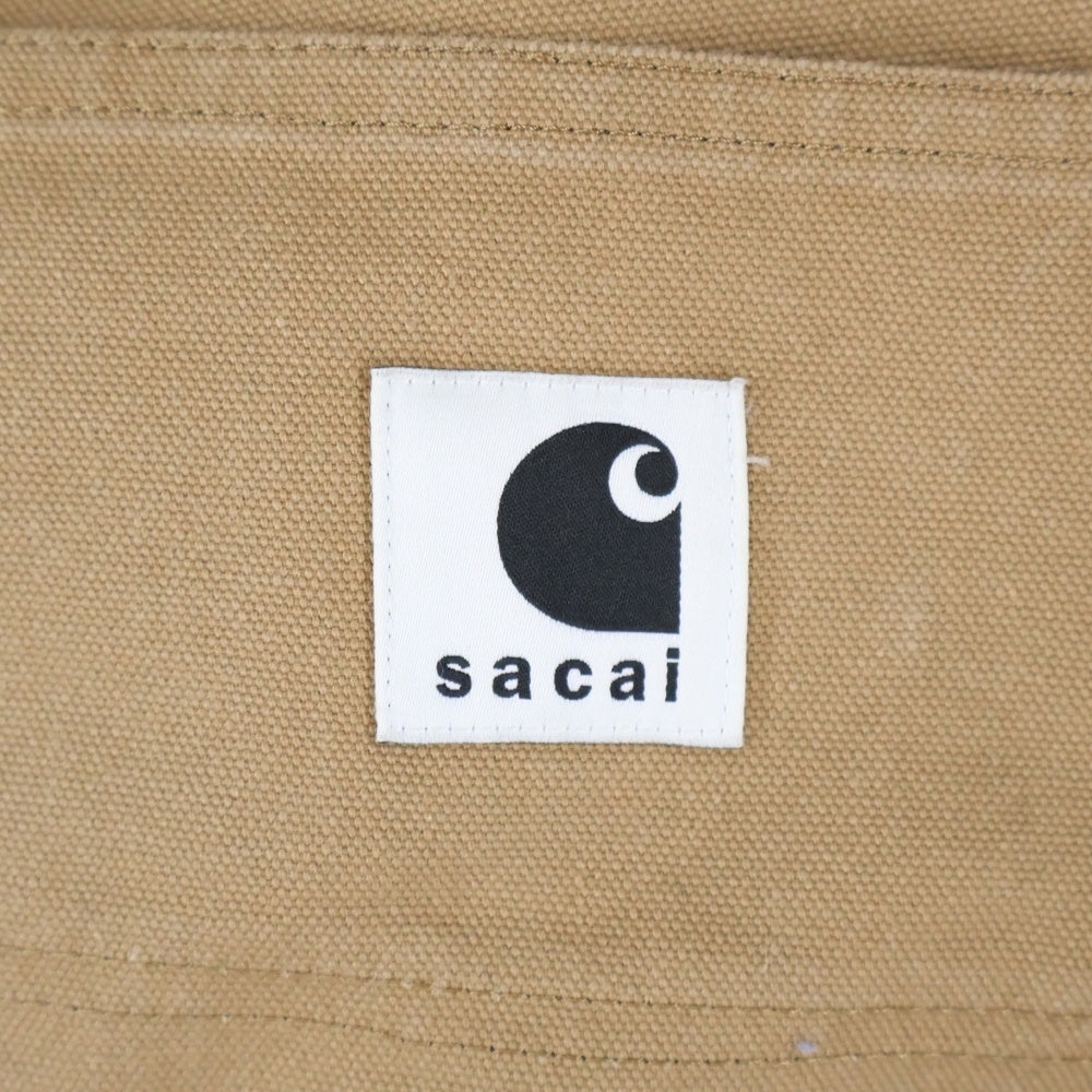 Sacai(サカイ) 24SS ×Carhartt WIP Shorts カーハート ダブルニー ダック ショーツ ハーフ ショート パンツ ブラウン 24-03392M