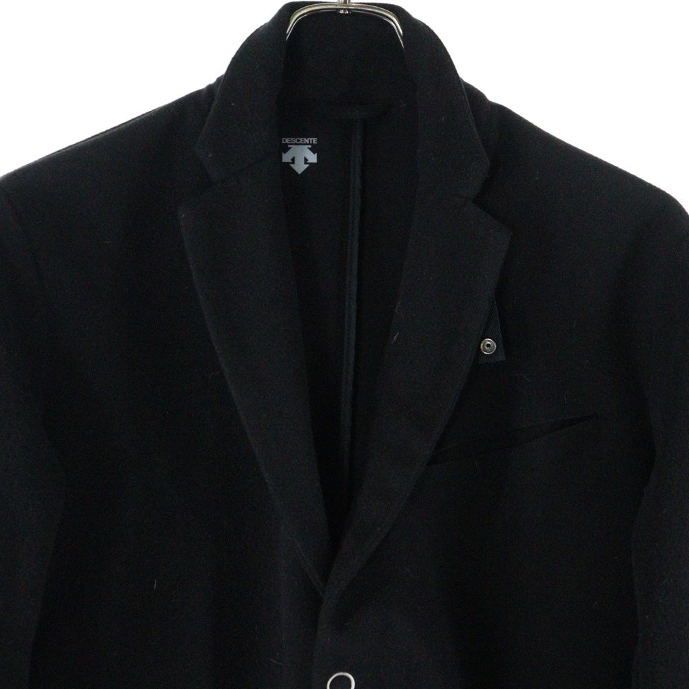 DESCENTE(デサント) ノッチドラペル 2B スナップボタン ポリエステル シングルテーラードジャケット ブラック D0R-T9870