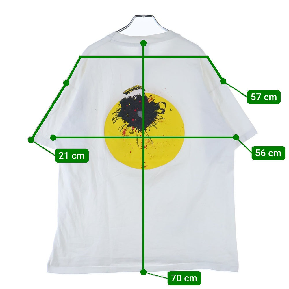 VINTAGE(ヴィンテージ) 90S VINTAGE SMILEY FACE ヴィンテージ ぶち抜き スマイリーフェイス 両面プリント クルーネック半袖Tシャツ カットソー ホワイト