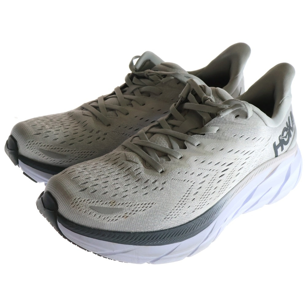 HOKA ONE ONE(ホカオネオネ) M CLIFTON8 WIDE サイドロゴ メッシュ ローカットスニーカー グレー US10/28cm 1121374