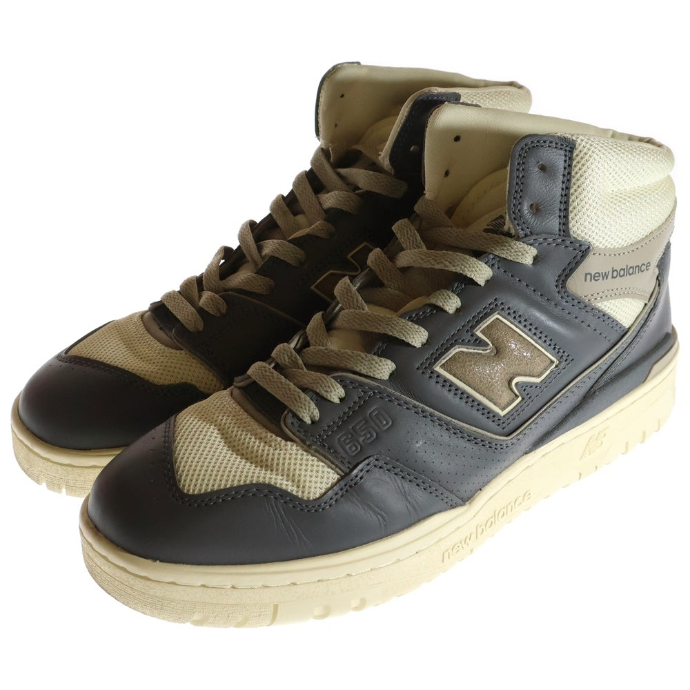 New Balance(ニューバランス) ×Aimé Leon Dore BB650RO1 エメレオンドレ レザー ハイカットスニーカー ネイビー/ホワイト US11/29cm