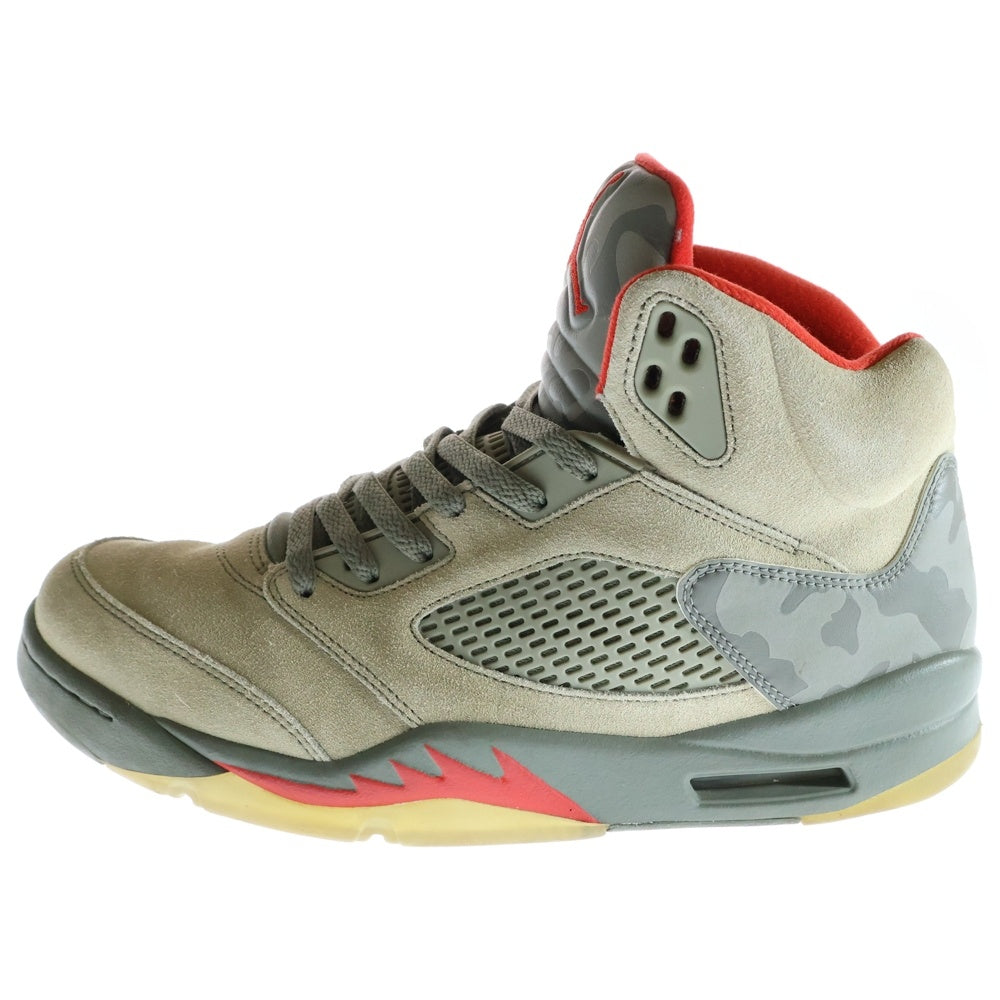 NIKE(ナイキ) AIR JORDAN 5 RETRO P51 エアジョーダン5 レトロ カモ柄 ハイカットスニーカー カーキ US11/29cm 136027-051