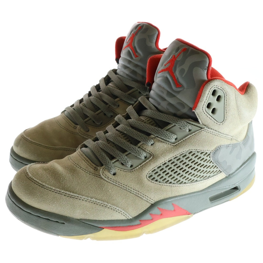 NIKE(ナイキ) AIR JORDAN 5 RETRO P51 エアジョーダン5 レトロ カモ柄 ハイカットスニーカー カーキ US11/29cm 136027-051