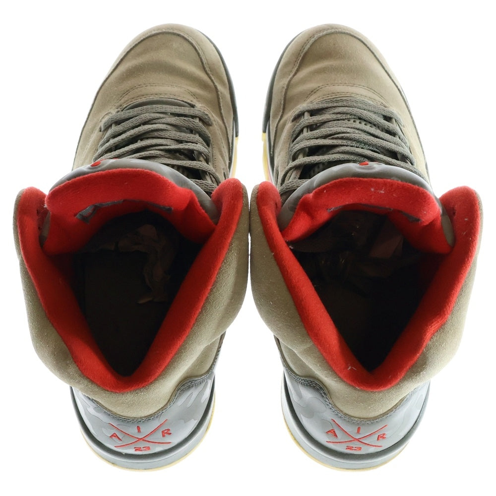 NIKE(ナイキ) AIR JORDAN 5 RETRO P51 エアジョーダン5 レトロ カモ柄 ハイカットスニーカー カーキ US11/29cm 136027-051