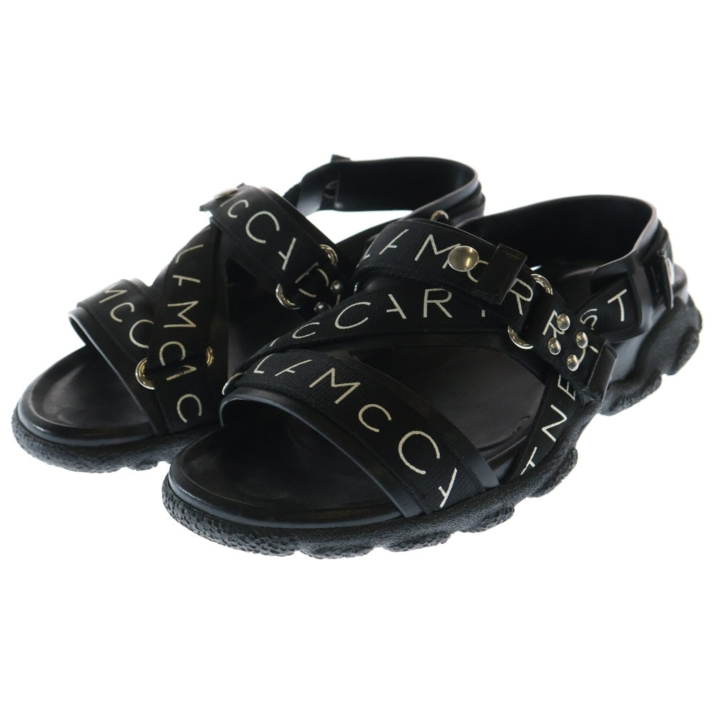 STELLA McCARTNEY(ステラマッカートニー) 19SS ロゴテープ スポーツサンダル ブラック 507838