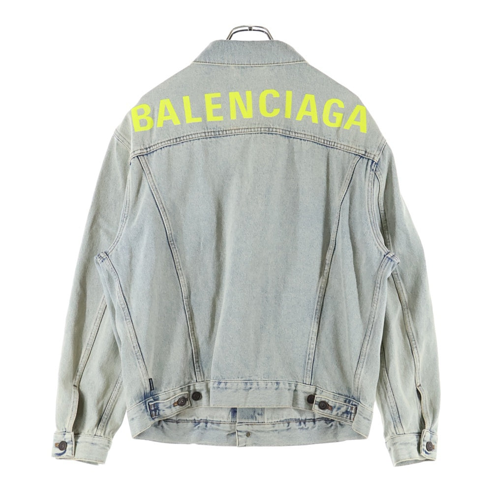 BALENCIAGA(バレンシアガ) Back Logo Crush Denim Jacket バックロゴ クラッシュ デニム トラッカー ジャケット インディゴ 557351