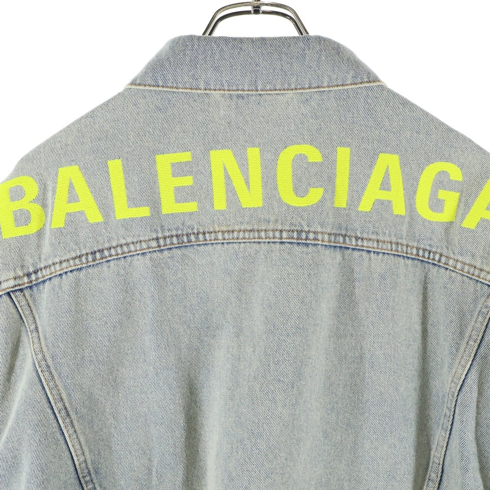 BALENCIAGA(バレンシアガ) Back Logo Crush Denim Jacket バックロゴ クラッシュ デニム トラッカー ジャケット インディゴ 557351
