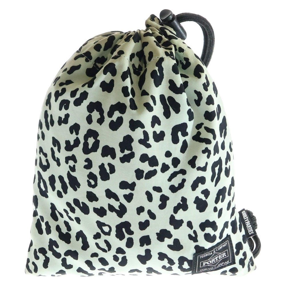 WACKO MARIA(ワコマリア) 21AW ×PORTER SHOULDER POUCH ポーター レオパード ポーチ 巾着 グレー
