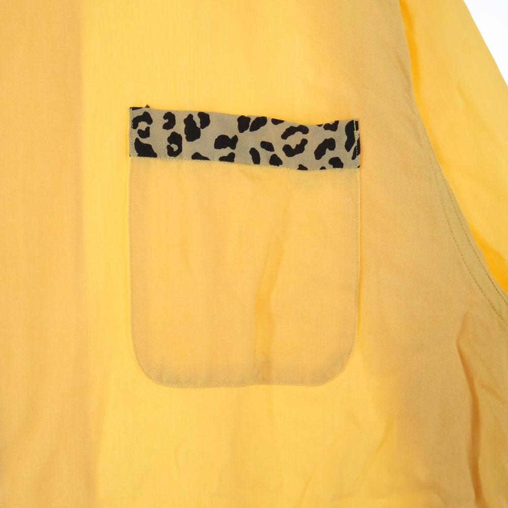 WACKO MARIA(ワコマリア) TWO-TONE 50S SHIRT 2トーン レオパード レーヨン 半袖シャツ イエロー