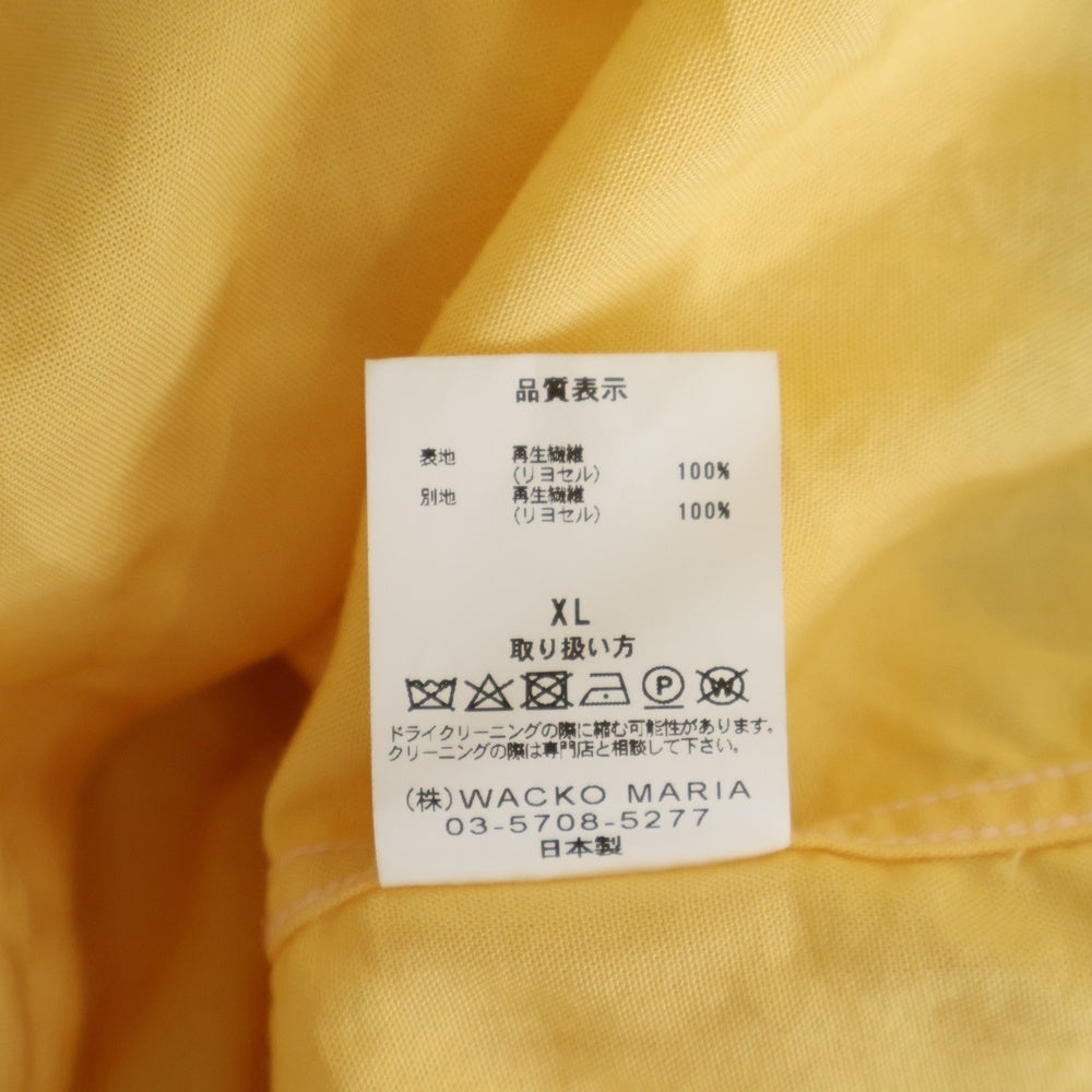 WACKO MARIA(ワコマリア) TWO-TONE 50S SHIRT 2トーン レオパード レーヨン 半袖シャツ イエロー