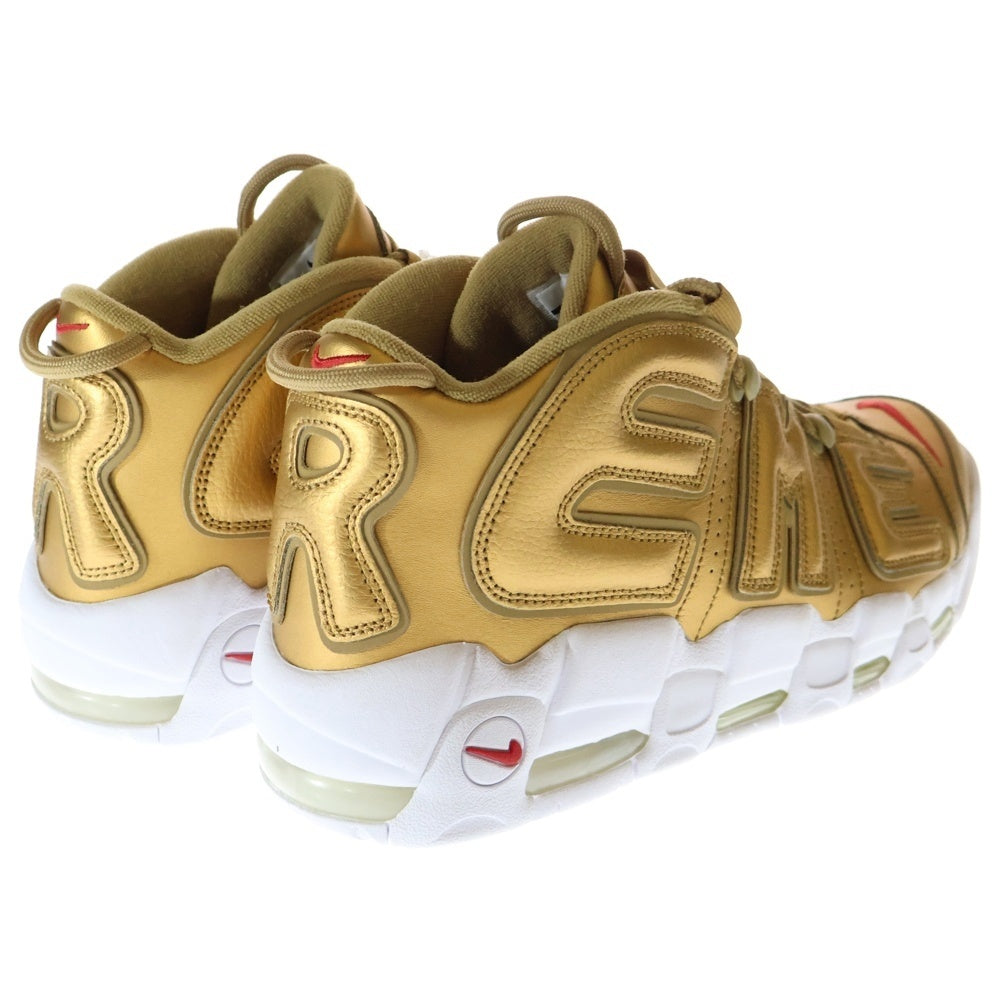 NIKE(ナイキ) 17SS ×SUPREME AIR MORE UPTEMPO METALLIC GOLD シュプリーム エアモアアップテンポ ハイカットスニーカー ゴールド US11.5/29.5cm 902290-700