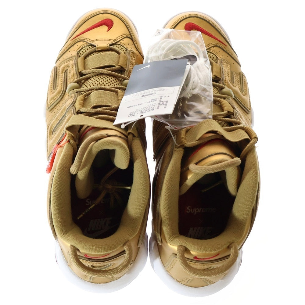 NIKE(ナイキ) 17SS ×SUPREME AIR MORE UPTEMPO METALLIC GOLD シュプリーム エアモアアップテンポ ハイカットスニーカー ゴールド US11.5/29.5cm 902290-700