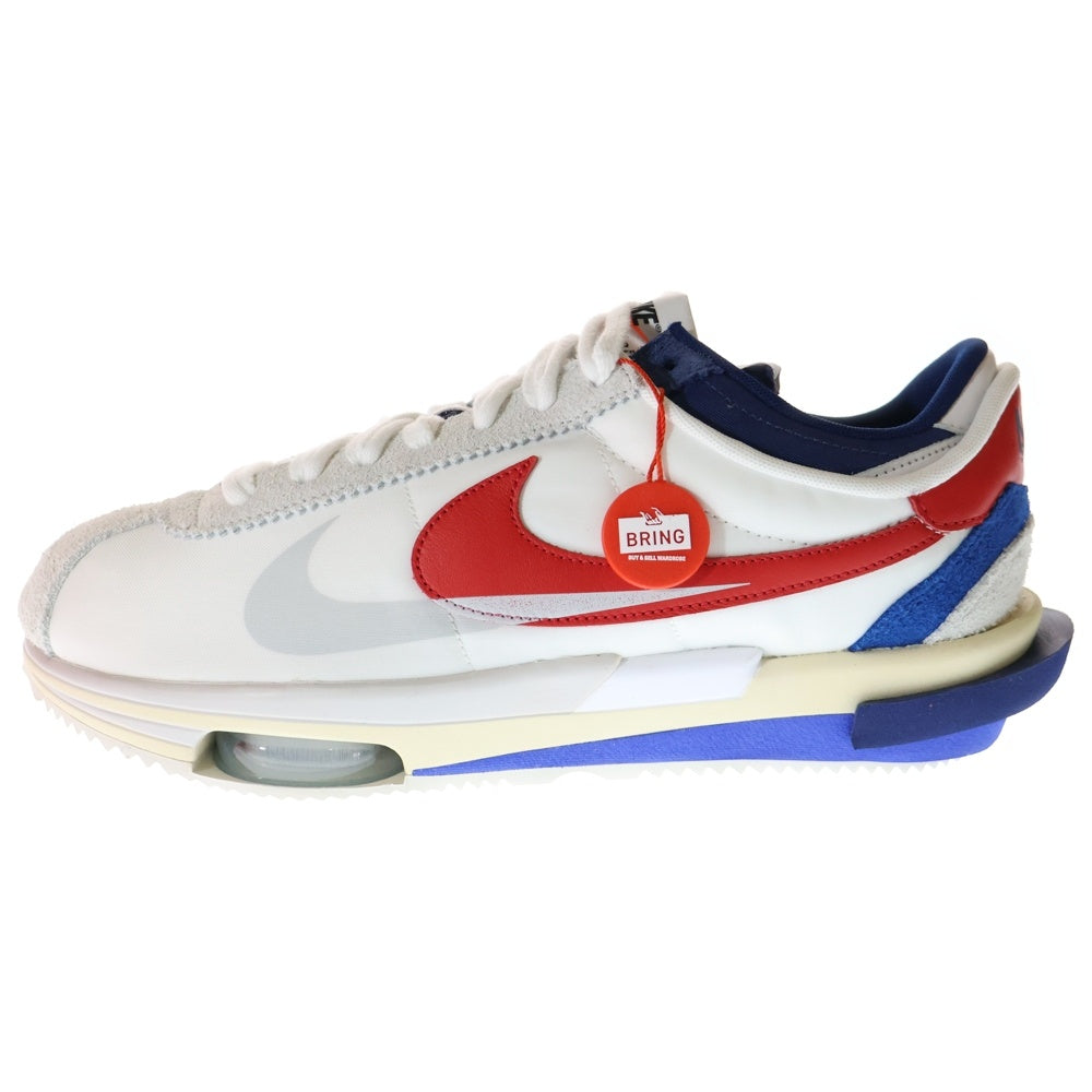 NIKE(ナイキ) ×sacai ZOOM CORTEZ WHITE AND UNIVERSITY RED サカイ ズーム コルテッツ ホワイト アンド ユニバーシティレッド ローカットスニーカー US12/30cm DQ0581-100