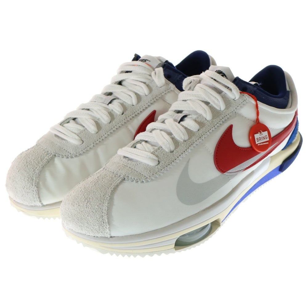NIKE(ナイキ) ×sacai ZOOM CORTEZ WHITE AND UNIVERSITY RED サカイ ズーム コルテッツ ホワイト アンド ユニバーシティレッド ローカットスニーカー US12/30cm DQ0581-100