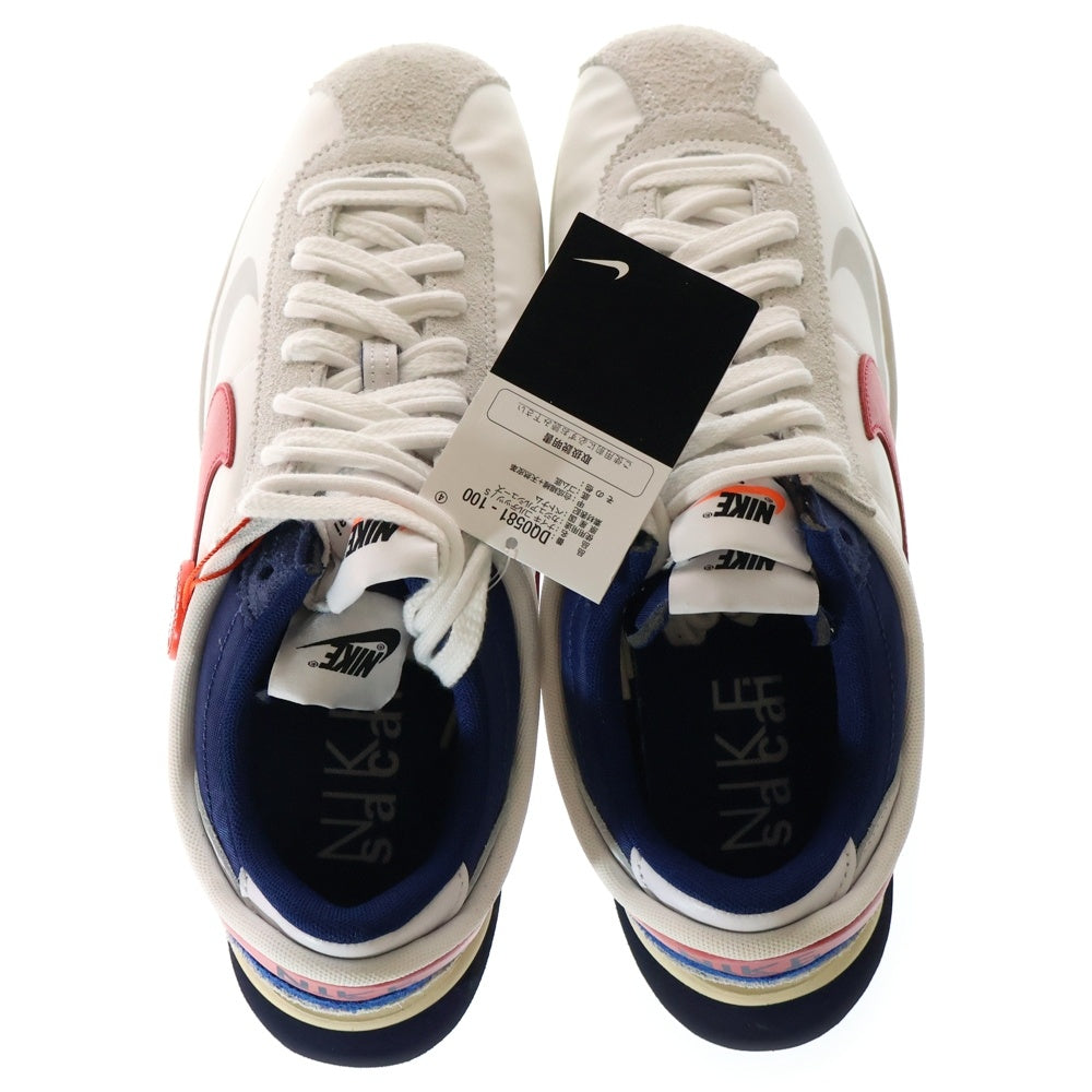 NIKE(ナイキ) ×sacai ZOOM CORTEZ WHITE AND UNIVERSITY RED サカイ ズーム コルテッツ ホワイト アンド ユニバーシティレッド ローカットスニーカー US12/30cm DQ0581-100