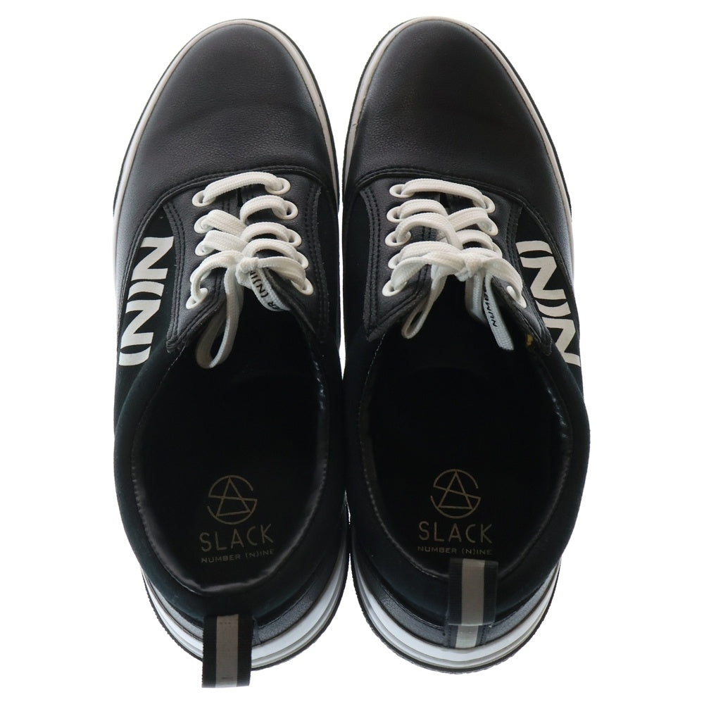 NUMBER (N)INE(ナンバーナイン) ×SLACK レザー ローカットシューズ ブラック US9.5/27.5cm