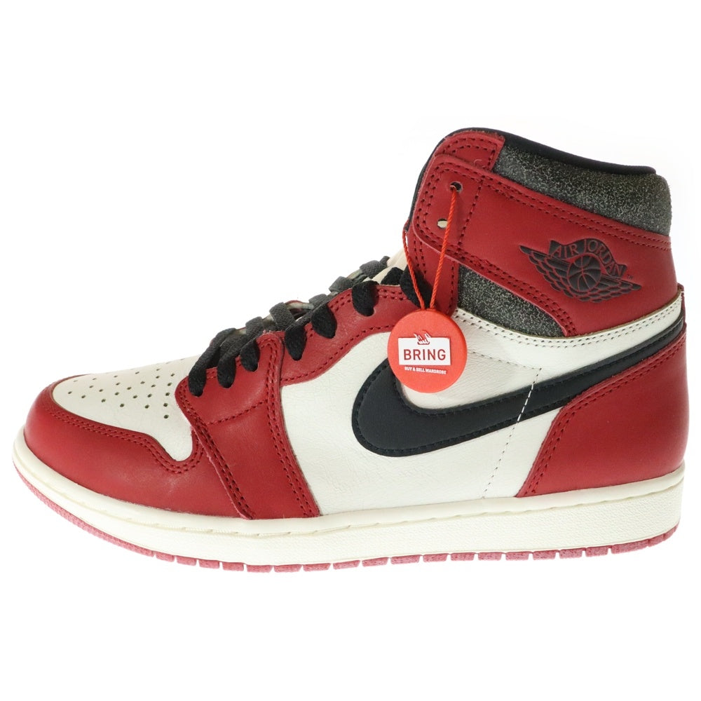 NIKE(ナイキ) AIR JORDAN 1 LOST&FOUND エアジョーダン1 ロスト&ファウンド シカゴ ハイカットスニーカー ホワイト/レッド US10.5/28.5cm DZ5485-612