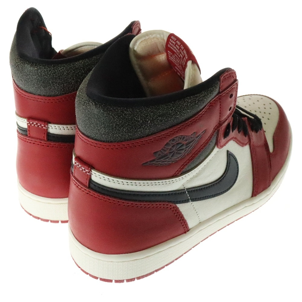 NIKE(ナイキ) AIR JORDAN 1 LOST&FOUND エアジョーダン1 ロスト&ファウンド シカゴ ハイカットスニーカー ホワイト/レッド US10.5/28.5cm DZ5485-612