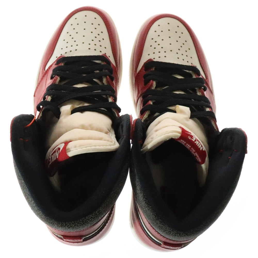 NIKE(ナイキ) AIR JORDAN 1 LOST&FOUND エアジョーダン1 ロスト&ファウンド シカゴ ハイカットスニーカー ホワイト/レッド US10.5/28.5cm DZ5485-612