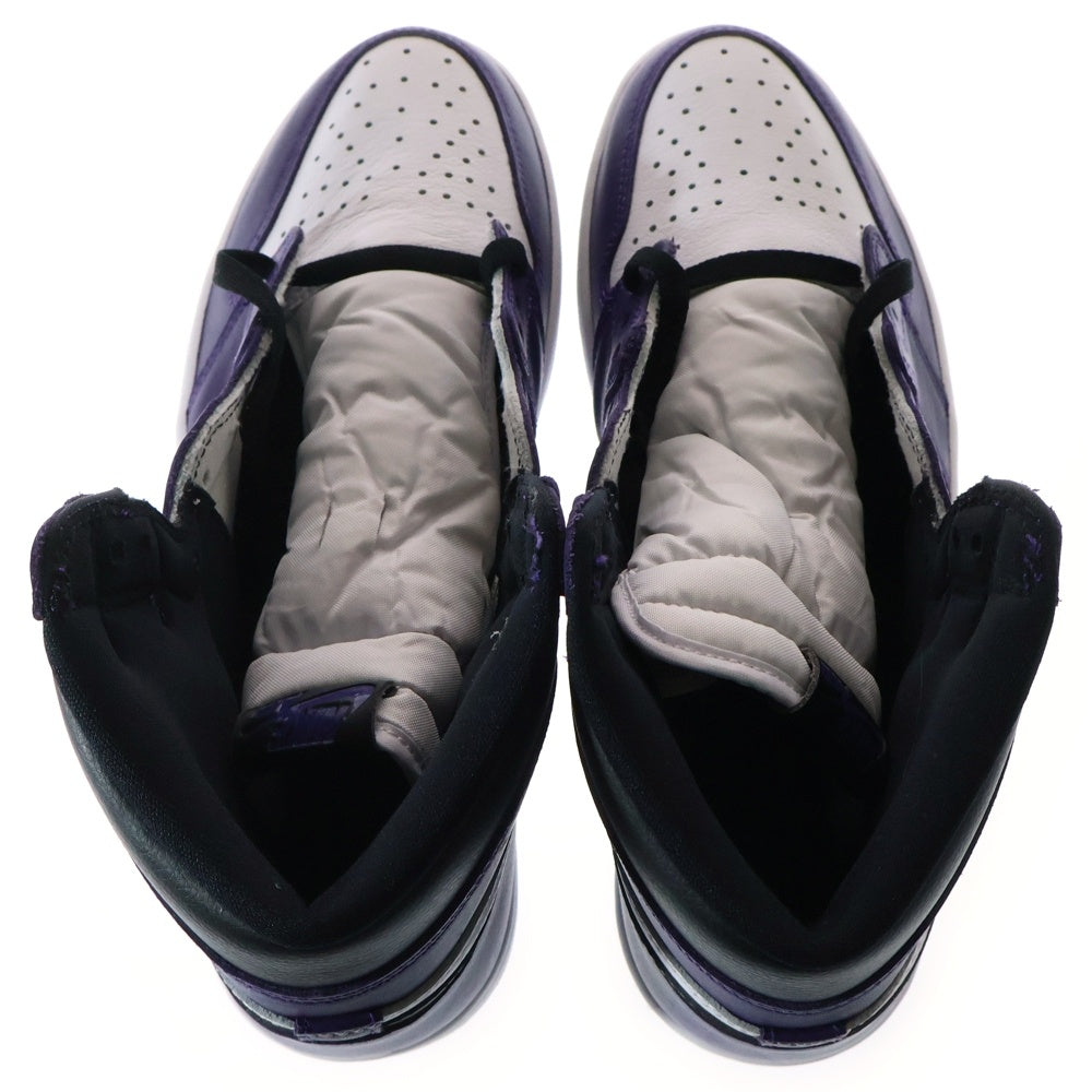 NIKE(ナイキ) AIR JORDAN 1 RETRO HIGH OG COURT PURPLE エアジョーダン1 コートパープル ハイカットスニーカー ホワイト/パープル US11/29cm 555088-500