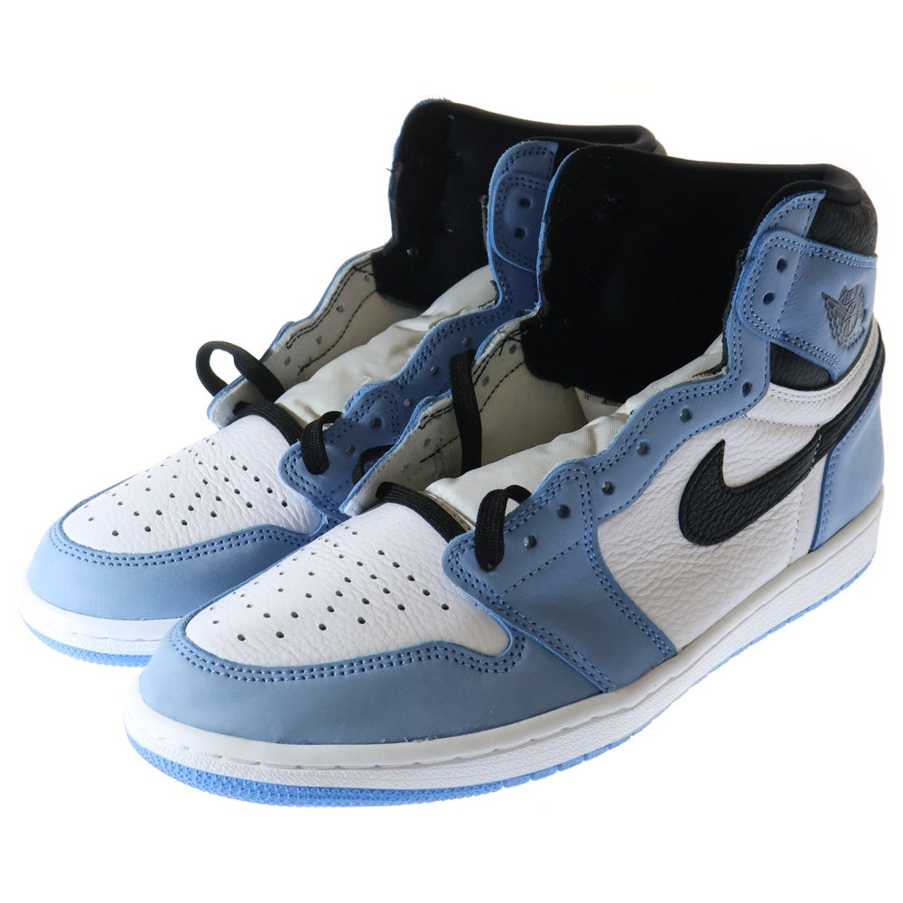 NIKE(ナイキ) AIR JORDAN1 RETRO HIGH OG エアジョーダン1 ユニバーシティブルー ハイカットスニーカー ホワイト/ブルー US11/29cm 555088-134
