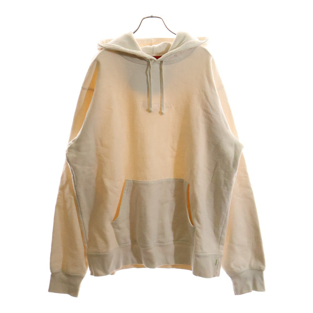 SUPREME(シュプリーム) 19SS Tag Logo Hooded Sweatshirt タグロゴフーデッドスウェットシャツ プルオーバーパーカー ロゴ刺繍 アイボリー