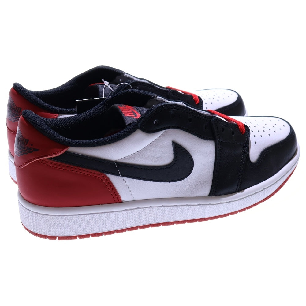 NIKE(ナイキ) AIR JORDAN 1 RETRO LOW OG BLACK TOE エアジョーダン レトロ ブラックトゥ ローカットスニーカー ホワイト/ブラック/レッド US9/27cm CZ0790-106