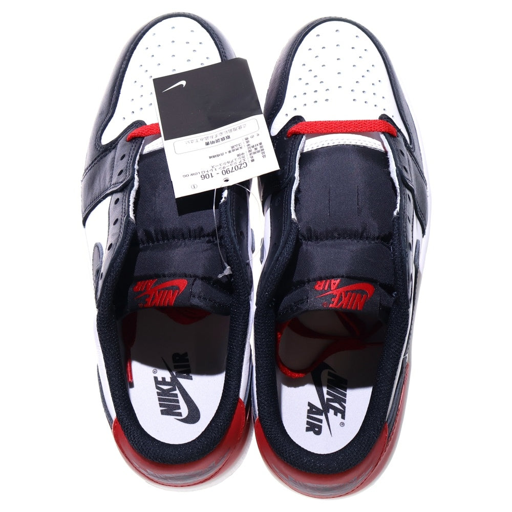 NIKE(ナイキ) AIR JORDAN 1 RETRO LOW OG BLACK TOE エアジョーダン レトロ ブラックトゥ ローカットスニーカー ホワイト/ブラック/レッド US9/27cm CZ0790-106