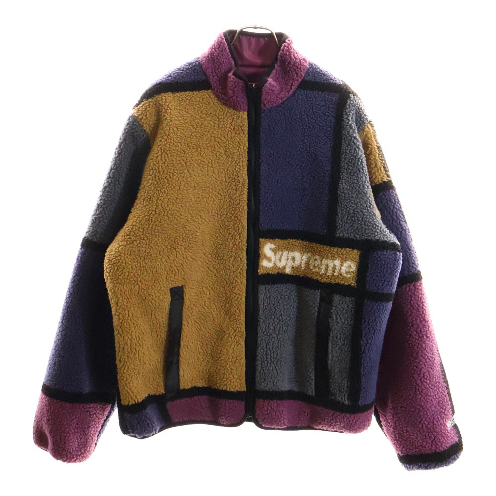 SUPREME(シュプリーム) 20AW Reversible Colorblocked Fleece Jacket ボアフリースジャケット ブルゾン マルチ