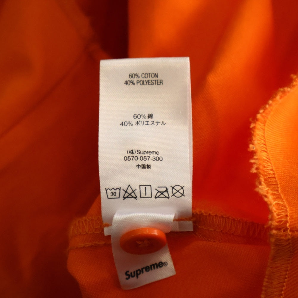 SUPREME(シュプリーム) 21SS Dog S/S Work Shirt バックドッグプリント コットンポリ ワーク半袖シャツ オレンジ