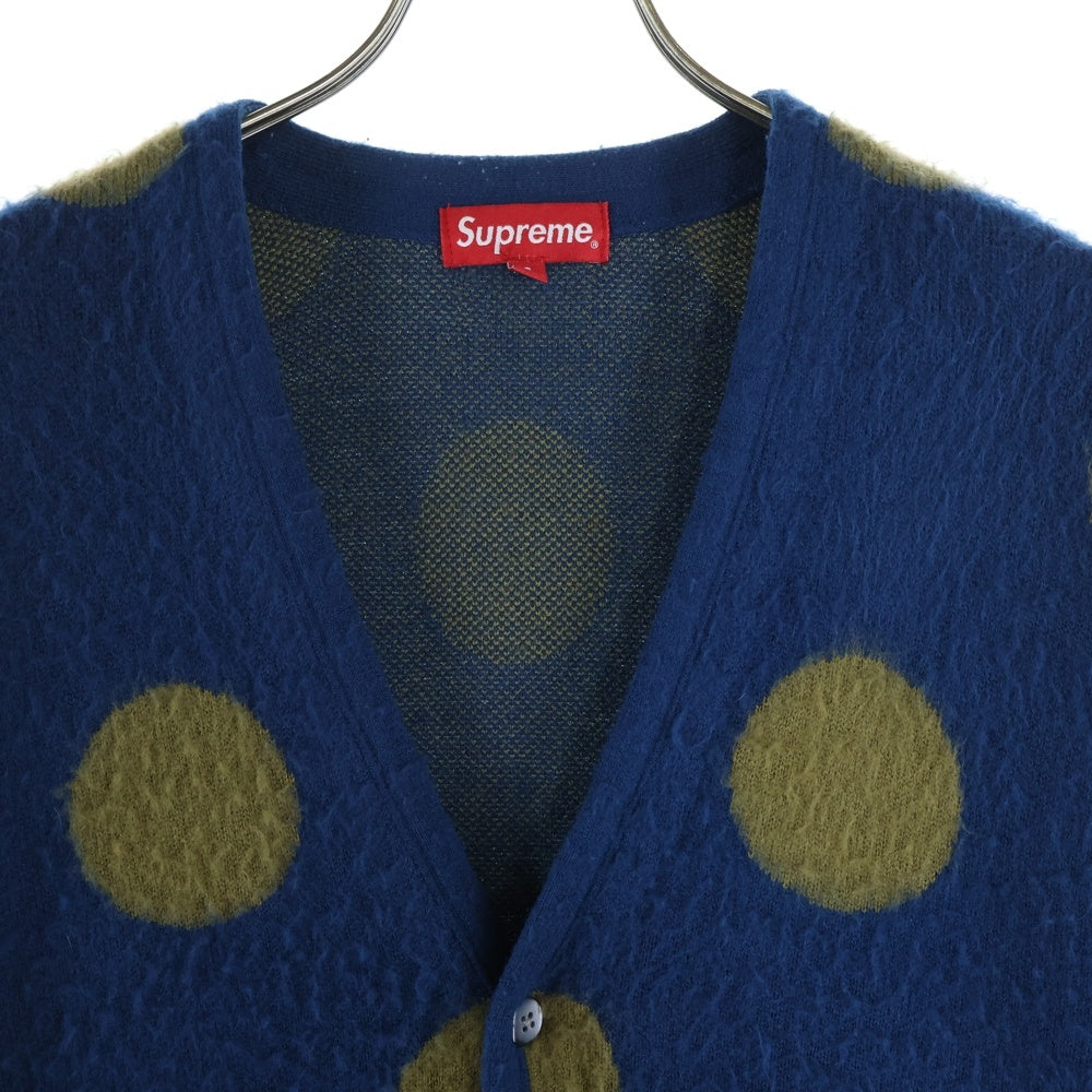 SUPREME(シュプリーム) 20SS Brushed Polka Dot Cardigan ブラッシュドポルカドットカーディガン ネイビー