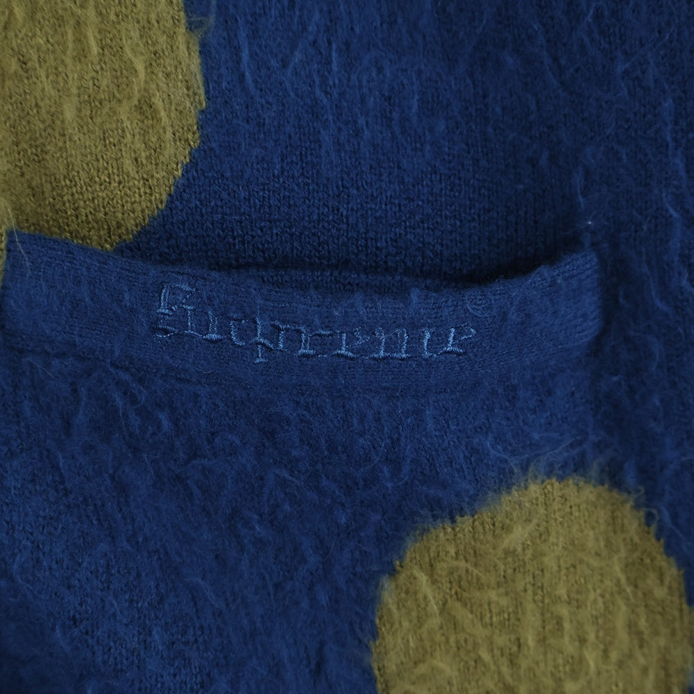 SUPREME(シュプリーム) 20SS Brushed Polka Dot Cardigan ブラッシュドポルカドットカーディガン ネイビー