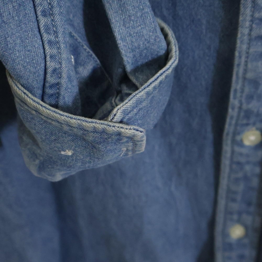 SUPREME(シュプリーム) 21AW Applique Denim Shirt ロゴアップリケ デニムシャツ 長袖 インディゴ