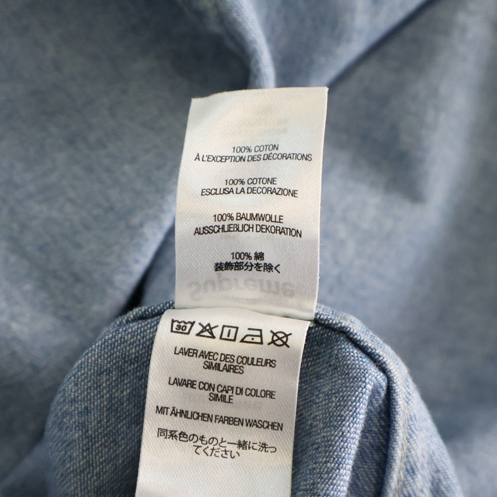 SUPREME(シュプリーム) 21AW Applique Denim Shirt ロゴアップリケ デニムシャツ 長袖 インディゴ