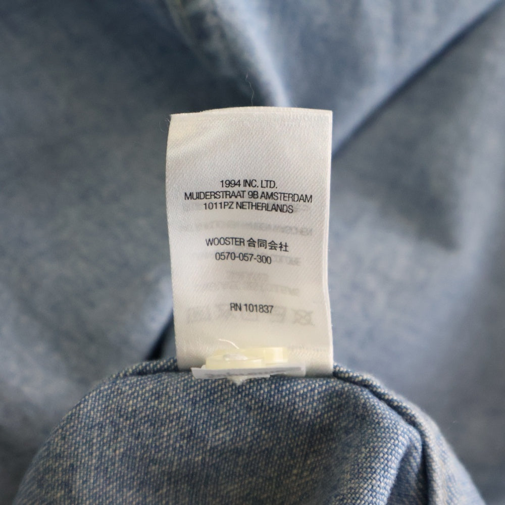 SUPREME(シュプリーム) 21AW Applique Denim Shirt ロゴアップリケ デニムシャツ 長袖 インディゴ
