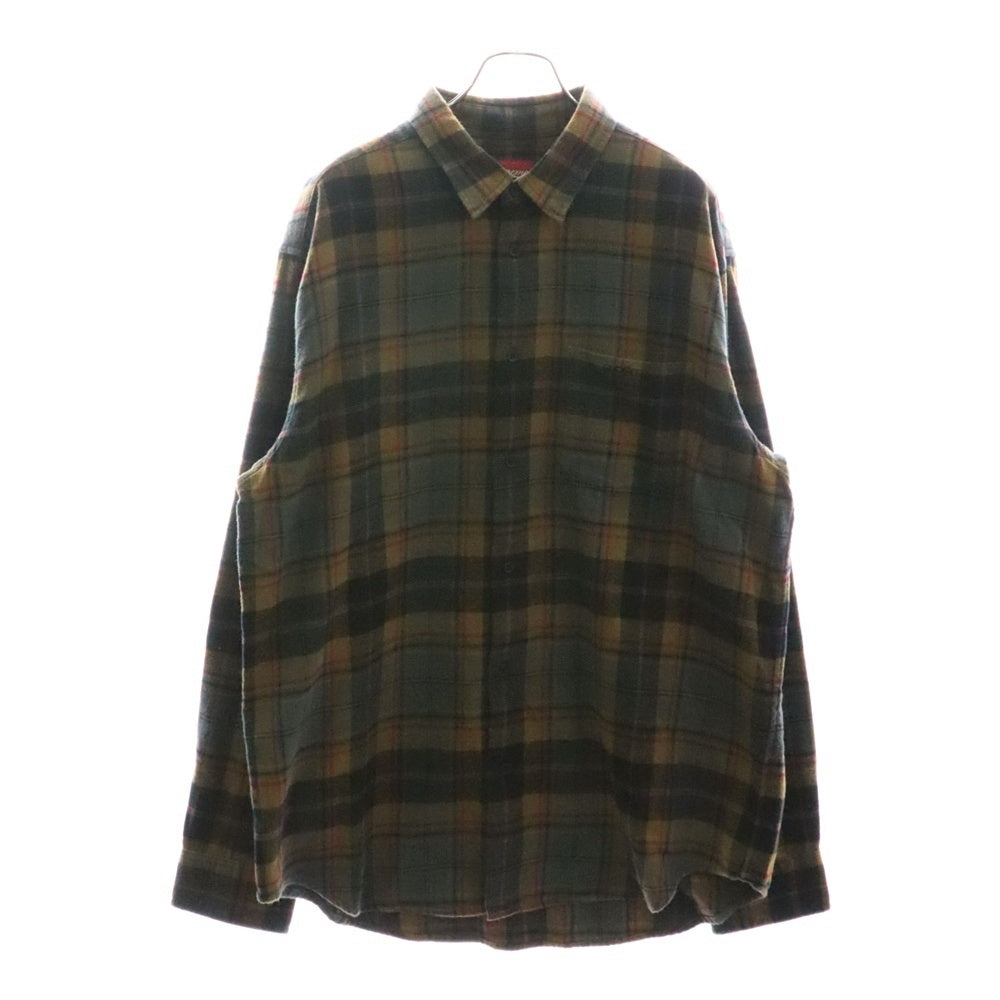 SUPREME(シュプリーム) 22AW Plaid Flannel Shirt タータンチェック フランネルシャツ ブラウン
