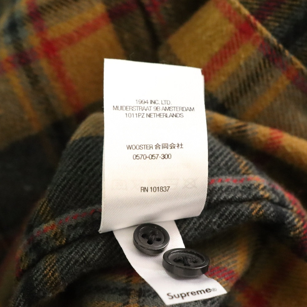 SUPREME(シュプリーム) 22AW Plaid Flannel Shirt タータンチェック フランネルシャツ ブラウン