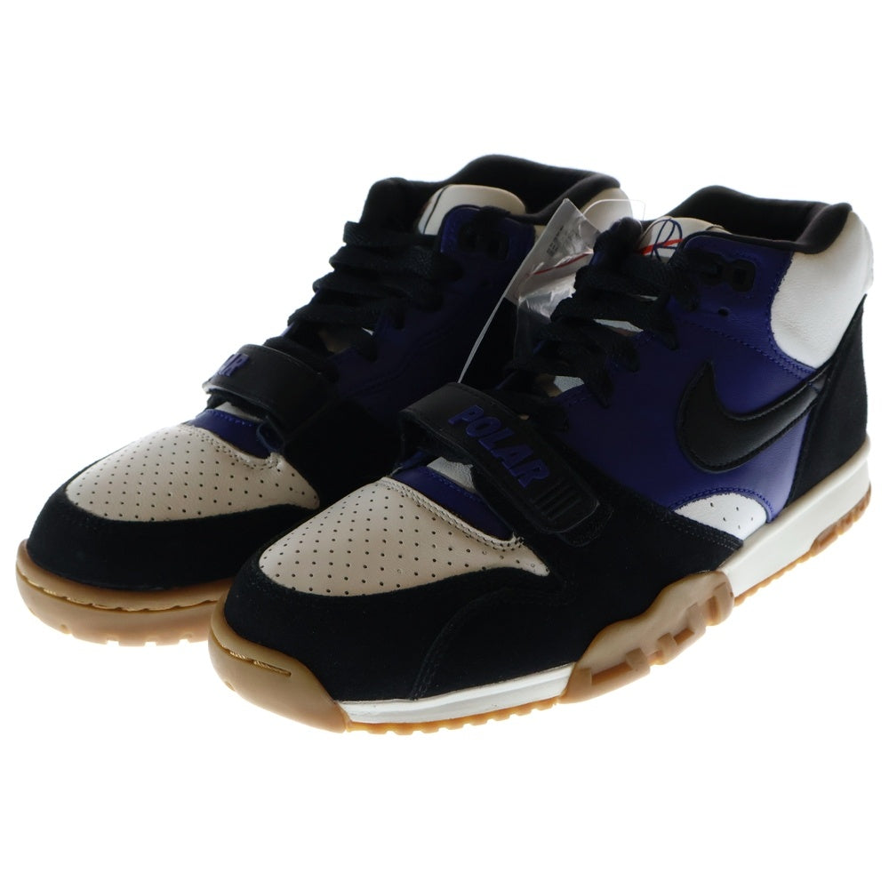 NIKE SB(ナイキエスビー) ×POLAR SKATE CO AIR TRAINER 1 ポーラースケート エアトレーナー1 ハイカットスニーカー ブルー/ブラック/ホワイト US9/27cm CI6892-001