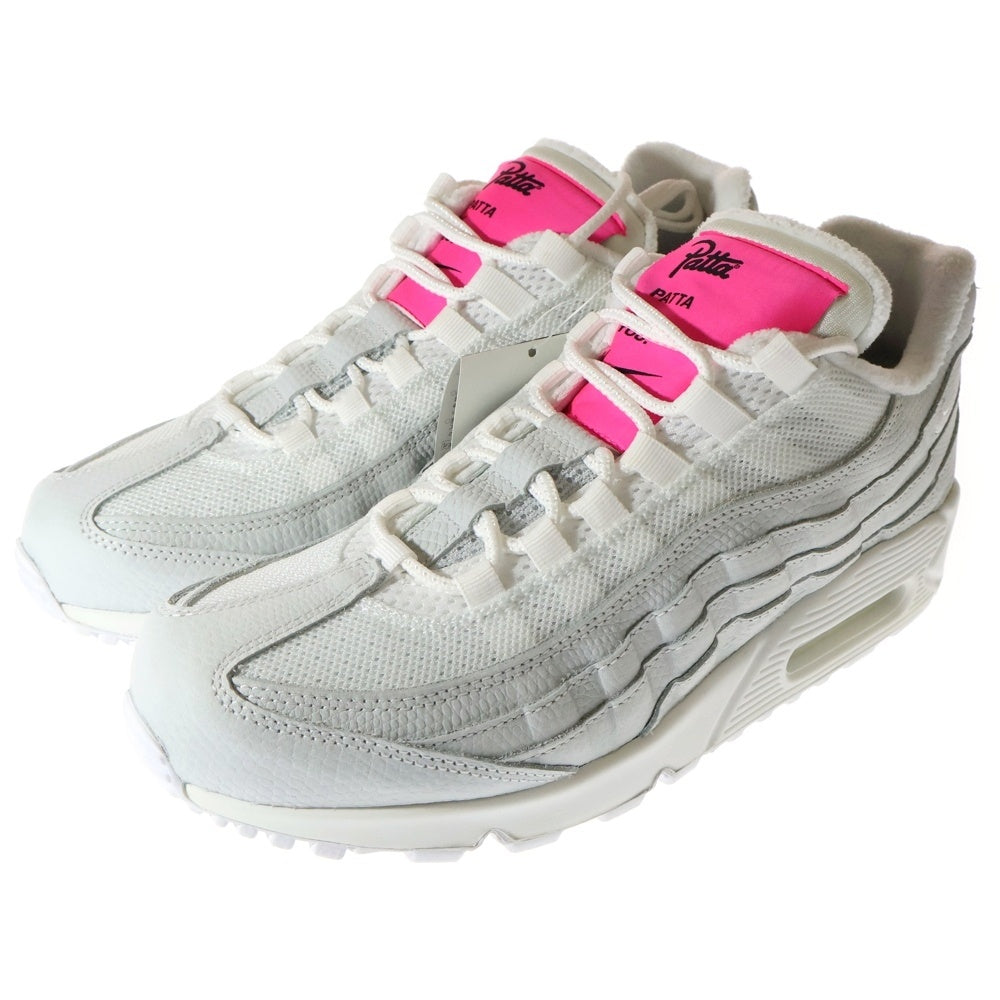 NIKE(ナイキ) ×TEAM PATTA AIR MAX 95 チームパタ エアマックス95 ローカットスニーカー ホワイト/ピンク US9/27cm CJ1892-999