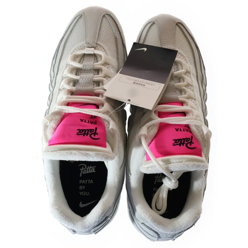 NIKE(ナイキ) ×TEAM PATTA AIR MAX 95 チームパタ エアマックス95 ローカットスニーカー ホワイト/ピンク US9/27cm CJ1892-999