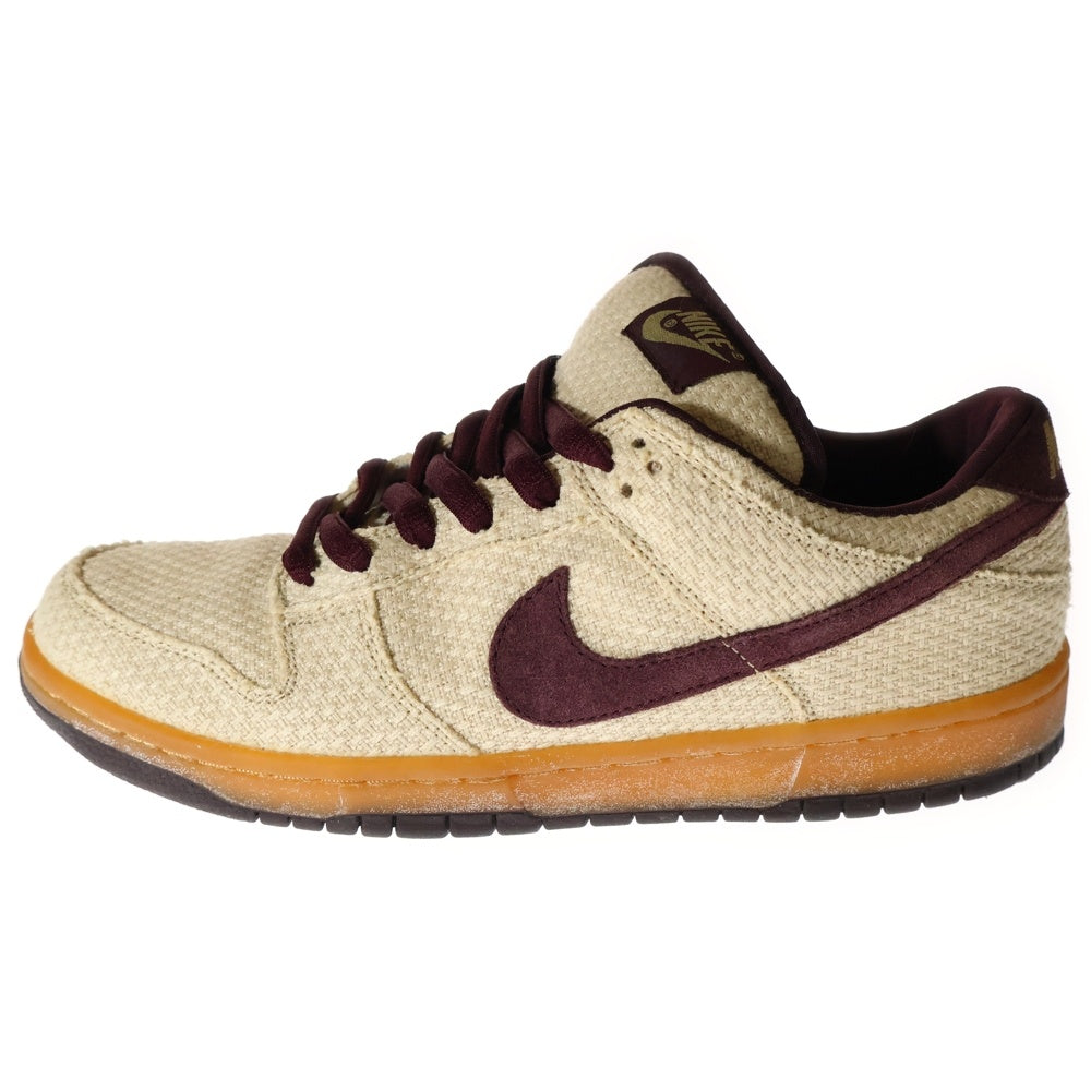NIKE SB(ナイキエスビー) 【観賞用 2003年製】DUNK LOW PRO RED HEMP ダンク プロ レッドヘンプ ローカットスニーカー ベージュ/バーガンディ US9.5/27.5cm 304292-761